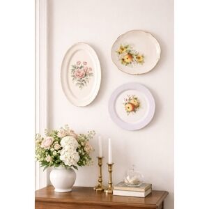 Vintage Plate Lot – Royal Worcester, Rosenthal & Bavaria –Floral|Fruit–Gold Trim